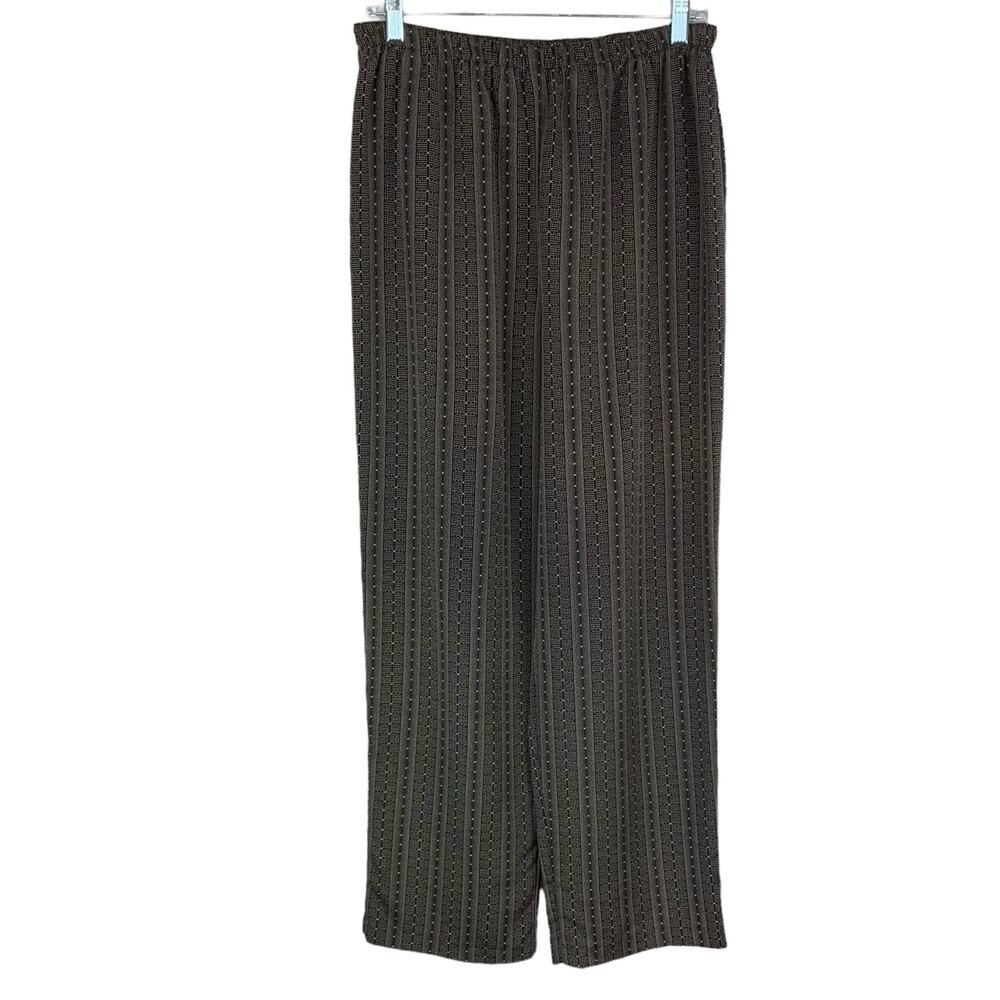 Vintage Jonathan Martin Pants Pull On Wide Leg Black Elastic Waist Women's 11